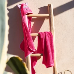 Sale Cape de bain coton Beachful fuchsia Enfant Capes De Bain