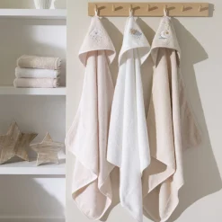 Fashion Cape de bain coton bio Bienvenue blanc Enfant Capes De Bain