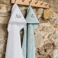 Shop Cape de bain coton bio Jardine blanc Enfant Capes De Bain
