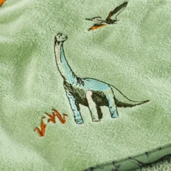 Flash Sale Cape de bain coton biologique Dinotopi kaki Enfant Capes De Bain