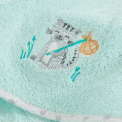 Store Cape de bain coton biologique Devine céladon Enfant Capes De Bain