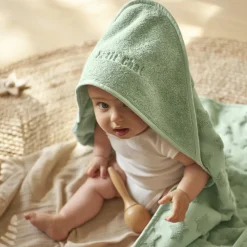 Outlet Cape de bain coton Monjour eucalyptus Enfant Capes De Bain|Nouveautés Bébénew