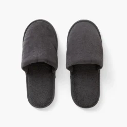 Outlet Chaussons mules homme coton Lola anthracite Femme Coffrets Cadeaux|Mules De Bain