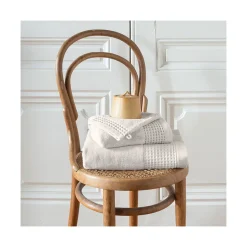 Store Drap de bain bouclette de coton biologique Source blanc Draps De Bain