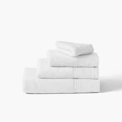 Store Drap de bain bouclette de coton biologique Source blanc Draps De Bain
