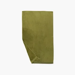 Store Drap de bain coton et viscose de bambou Silvalys vert mousse Draps De Bain