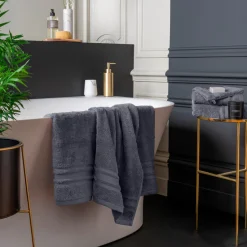 Hot Drap de bain coton Lola II anthracite Draps De Bain