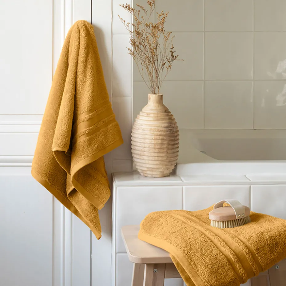 Clearance Drap de bain coton Lola II miel Draps De Bain