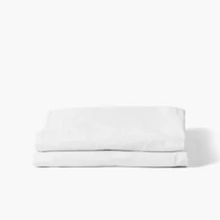 Outlet Drap de lit en pur coton lavé biologique Souffle blanc Draps De Lit