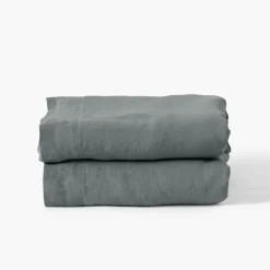 Store Drap de lit lin lavé Songe kaki cendré Draps De Lit