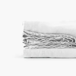 New Drap de lit lin lavé Songe blanc Draps De Lit