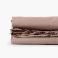Online Drap de lit percale de coton Neo taupe Draps De Lit
