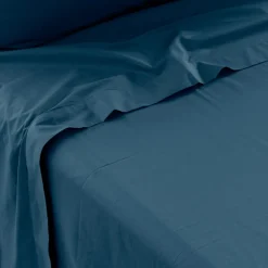 Hot Drap de lit percale de coton Neo bleu prusse Draps De Lit