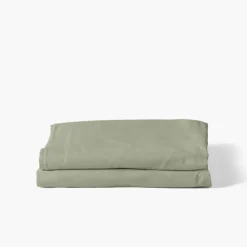 Clearance Drap de lit pur coton lavé biologique Souffle sauge Draps De Lit