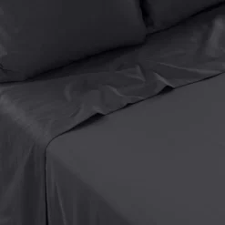 Flash Sale Drap de lit satin de coton jacquard pois et rayures Prestige noir Draps De Lit