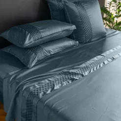 Shop Drap de lit satin de coton Cubes II vert cèdre Draps De Lit