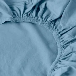 Cheap Drap housse coton lavé Songe bleu baltique Draps Housse