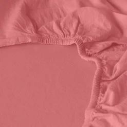 Shop Drap housse en pur coton lavé biologique Souffle pétale Draps Housse