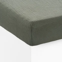 New Drap housse gaze de coton Infini kaki et céladon Femme Coffrets Cadeaux|Coffrets Cadeaux