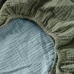 New Drap housse gaze de coton Infini kaki et céladon Femme Coffrets Cadeaux|Coffrets Cadeaux