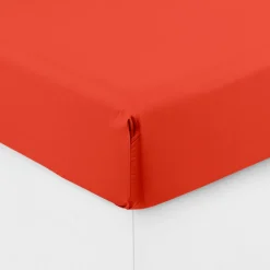 Cheap Drap housse percale de coton Neo safran Draps Housse