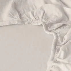 Sale Drap housse pur coton lavé biologique Souffle vanille Draps Housse