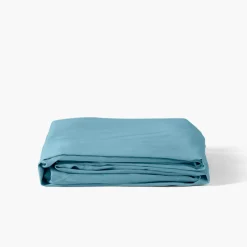 Sale Drap housse satin de coton uni Prestige glacier Draps Housse
