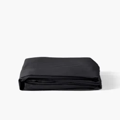 Sale Drap housse satin de coton uni Prestige noir Draps Housse