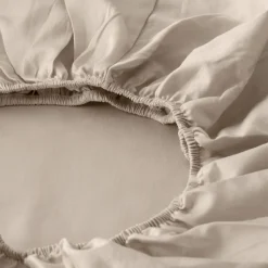 Store Drap housse satin de coton lavé bio Quartz dune Femme Coffrets Cadeaux|Draps Housse
