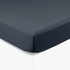 Best Drap housse satin de coton uni Prestige bleu nuit Draps Housse