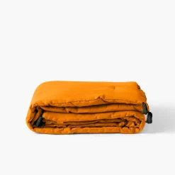 Outlet Edredon lin et coton lavé Songe curcuma Plaids Et Couvre-lits|Plaids