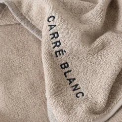 Cheap Essuie mains coton Signature grège Torchons & Essuie-mains