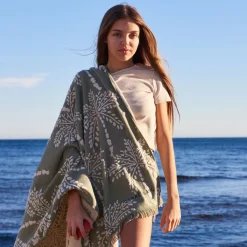 Shop Fouta coton Cocotier kaki La Plage