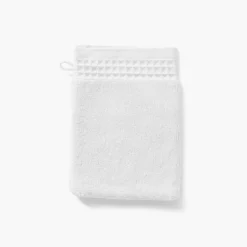 Clearance Gant de toilette bouclette de coton biologique Source blanc Gants De Toilette