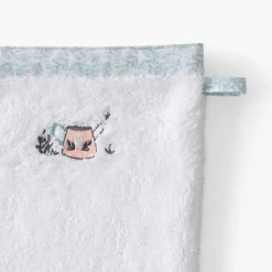 Shop Gant de toilette coton bio Jardine blanc Enfant Gants De Toilette