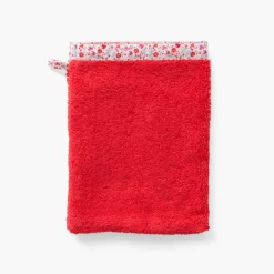 New Gant de toilette coton bio Mes rêves rouge tendre Enfant Gants De Toilette