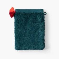 Best Sale Gant de toilette coton Eclats bleu pétrole Gants De Toilette