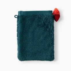 Best Sale Gant de toilette coton Eclats bleu pétrole Gants De Toilette