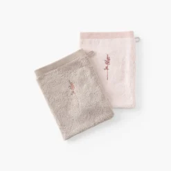 Store Gant de toilette coton et viscose de bambou Aura nude Gants De Toilette