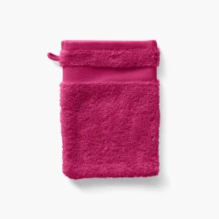Store Gant de toilette coton Lola II framboise Gants De Toilette