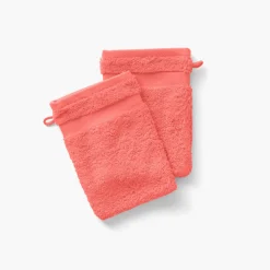 Hot Gant de toilette coton Lola II corail Gants De Toilette