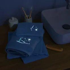 Best Gant de toilette phosphorescent coton Stellaire bleu banquise Enfant Gants De Toilette|Nouveautés Bébénew