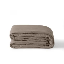 Flash Sale Housse de couette lin et coton lavé Songe taupe Housses De Couette