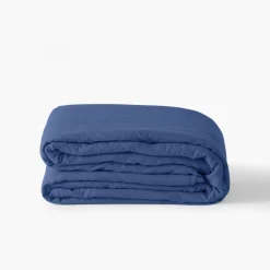 Online Housse de couette lin et coton lavé Songe bleu de chine Housses De Couette