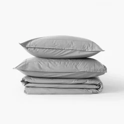 Cheap Housse de couette percale de coton Neo gris Housses De Couette