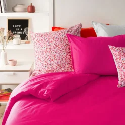 Shop Housse de couette percale de coton Neo magenta Housses De Couette
