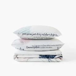 Best Housse de couette réversible percale de coton Simones Housses De Couette