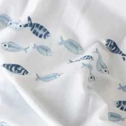 Hot Housse de couette réversible pur coton Océanos Enfant Housses De Couette