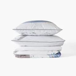Hot Housse de couette réversible pur coton Océanos Enfant Housses De Couette