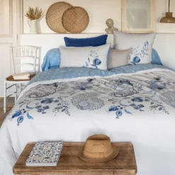 Cheap Housse de couette réversible lin et coton lavé Madeleine Housses De Couette